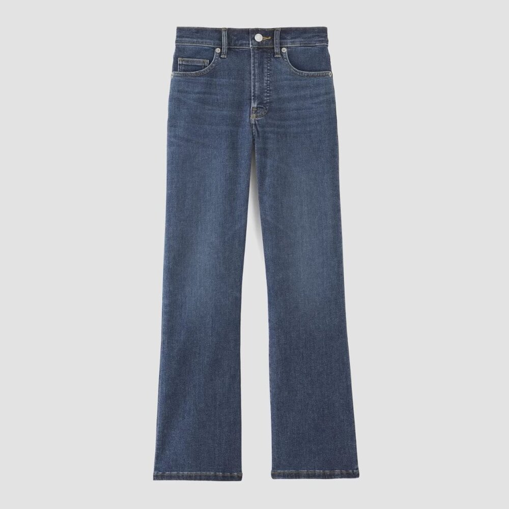 Everlane Women's Kick Bootcut Jean in Dark Indigo Blue, Size 25